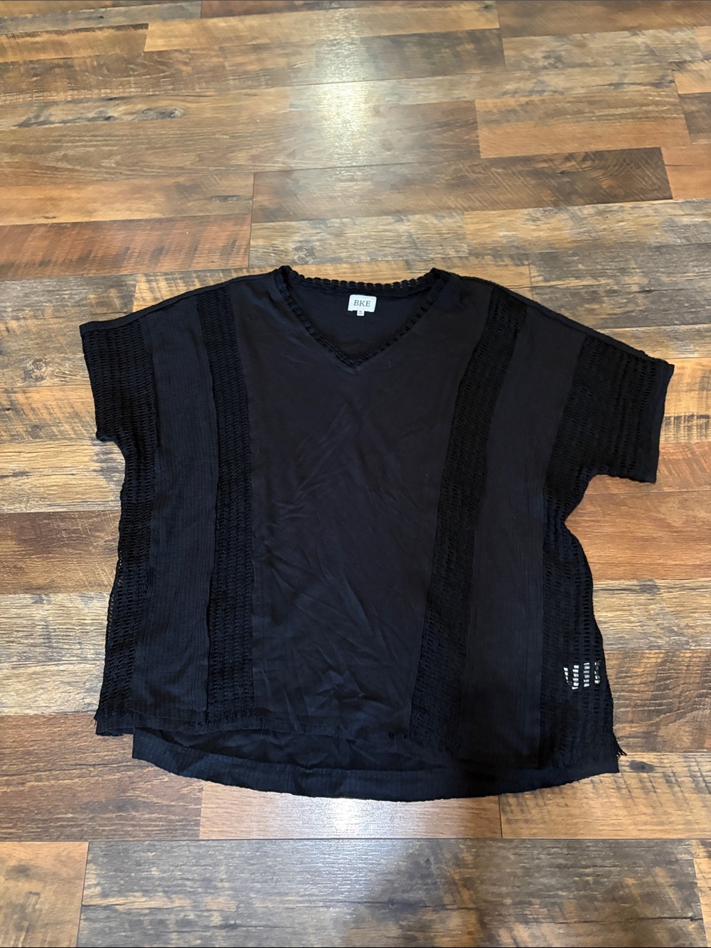 BKE Pieced Crochet Lace Top